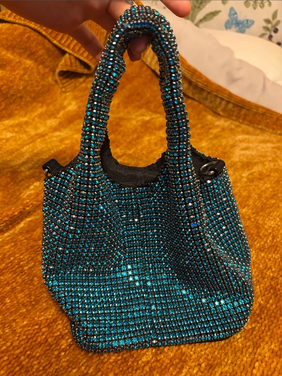 Aqua Handbags - Teal Crystal-Embellished Women’s Handbag